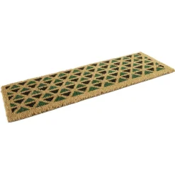 Nettoyage Et Entretien|Gifi Paillasson coco naturel motif graphique noir et vert 75x25 cm