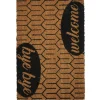 Nettoyage Et Entretien|Gifi Paillasson coco rectangulaire naturel motif Welcome Bye Bye