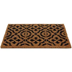 Nettoyage Et Entretien|Gifi Paillasson coco rectangulaire naturel motif floral baroque 60x40cm