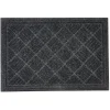 Nettoyage Et Entretien|Gifi Paillasson tapis d'entrée polyester semelle caoutchouc gris foncé