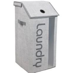 Rangement|Gifi Panier à linge à fenêtre gris