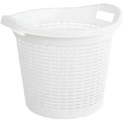 Rangement|Gifi Panier à linge rond blanc 30 L