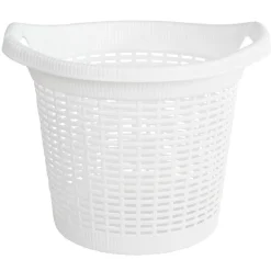 Rangement|Gifi Panier à linge rond blanc 30 L