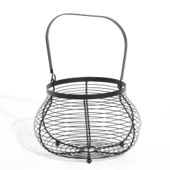 Panier à oeufs avec poignée métal noir^Gifi Online