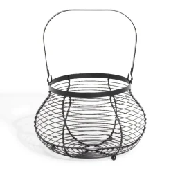 Panier à oeufs avec poignée métal noir^Gifi Online