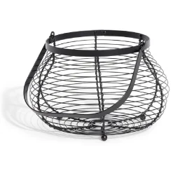 Panier à oeufs avec poignée métal noir^Gifi Online