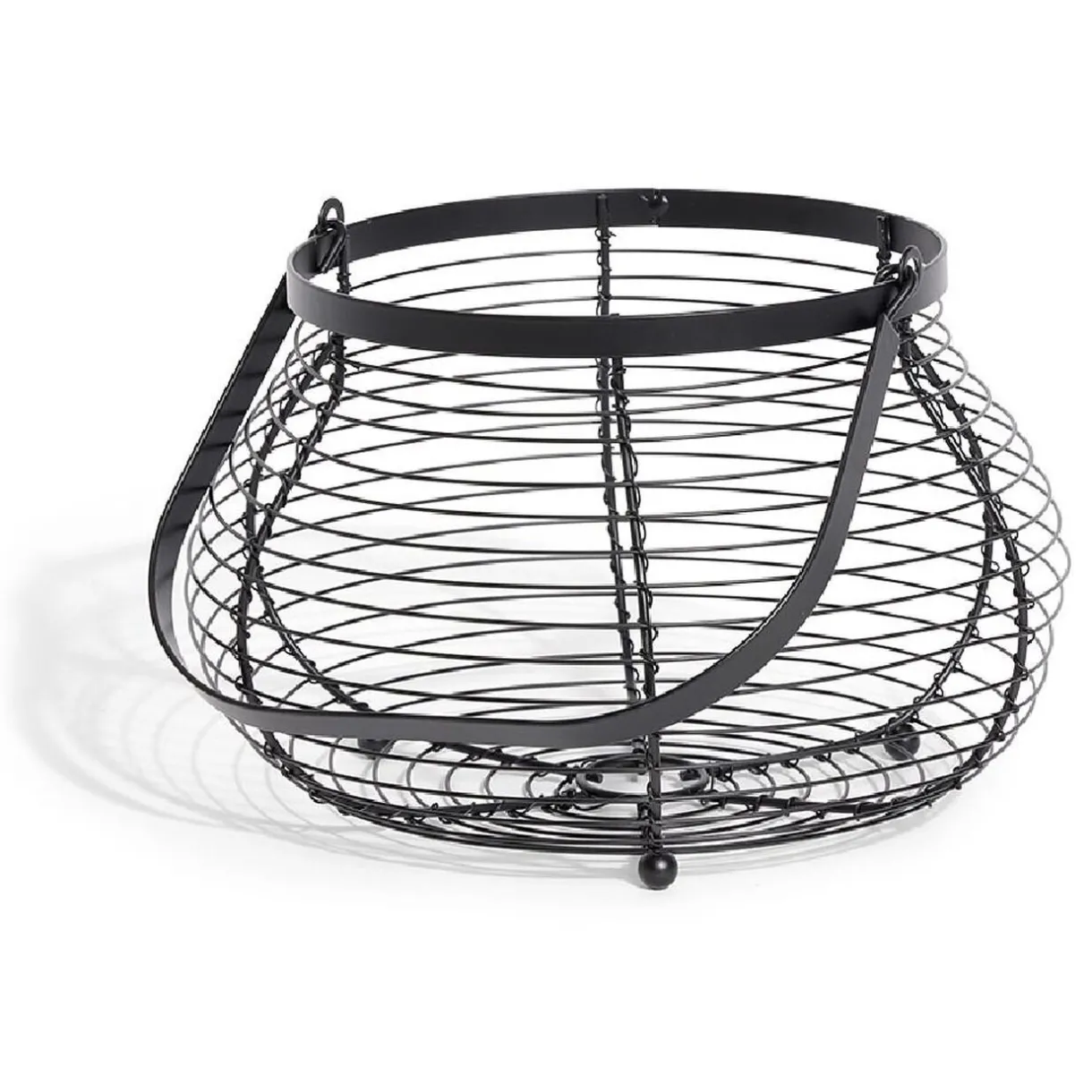 Panier à oeufs avec poignée métal noir^Gifi Online