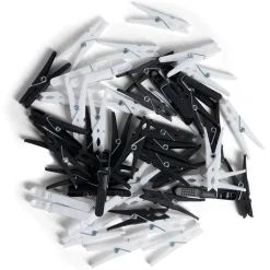 Entretien Du Linge|Gifi Panier avec 50 pinces à linge blanc - Ø20xH.17cm