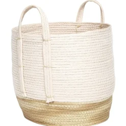 Rangement|Gifi Panier déco Bora Bora naturel et rose grand modèle