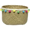 Rangement|Gifi Panier déco tressé avec pompons Ø 20 cm
