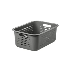 Rangement|Gifi Panier de rangement en plastique noir ajouré 10 L