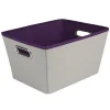Rangement|Gifi Panier de rangement gris violet