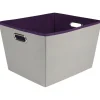 Rangement|Gifi Panier de rangement gris violet