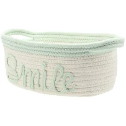 Rangement|Gifi Panier en coton Smile Love ou Home