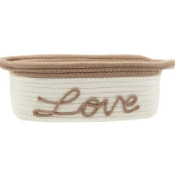 Rangement|Gifi Panier en coton Smile Love ou Home