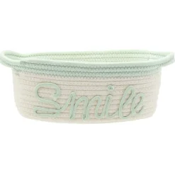Rangement|Gifi Panier en coton Smile Love ou Home