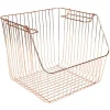 Rangement|Gifi Panier filaire superposable métal cuivre