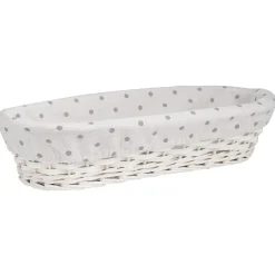 Rangement|Gifi Panier ovale bois tressé blanc