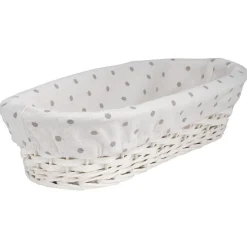 Rangement|Gifi Panier ovale bois tressé blanc