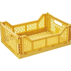 Rangement|Gifi Panier pliant plastique jaune 15L