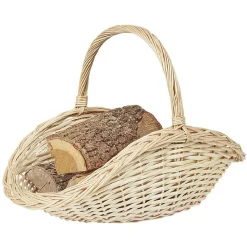 New Gifi Panier porte bûche osier petit modèle