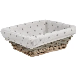 Rangement|Gifi Panier rectangulaire osier tressé gris naturel
