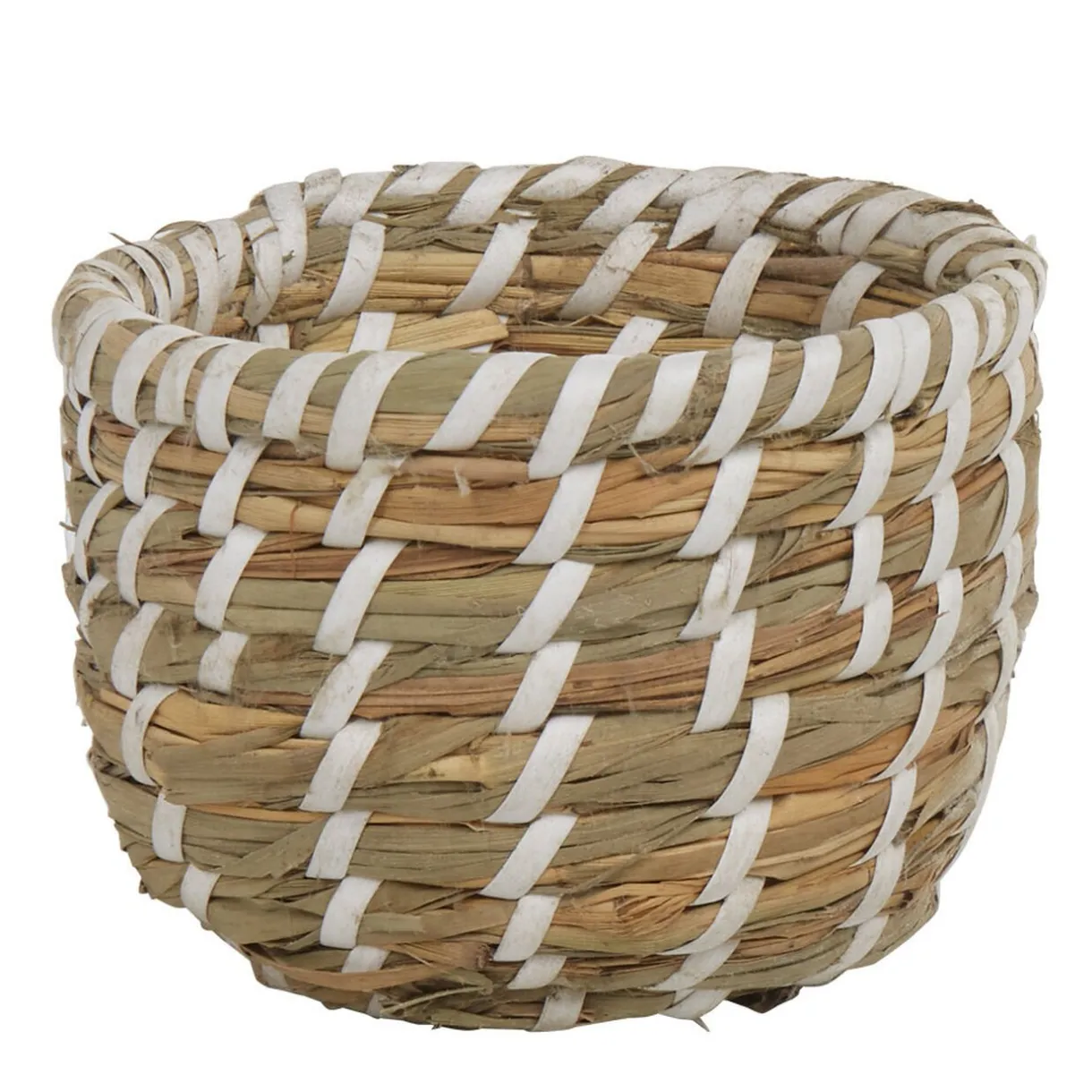 Entretien Du Linge|Gifi Panier rond imitation bois tressé beige x2