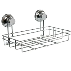 Outlet Gifi Panier serviteur de douche à ventouse inox