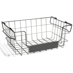 Rangement|Gifi Panier superposable taille S métal noir 34,5x24x14cm