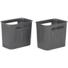 Rangement|Gifi Paniers à linge gris design perforé 7 L x2