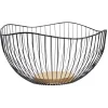 Panière à fruits métal noir bambou^Gifi Clearance