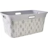 Entretien Du Linge|Gifi Panière à linge blanc et gris 40L