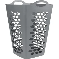 Entretien Du Linge|Gifi Panière à linge flexible 70 L grise