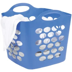Entretien Du Linge|Gifi Paniére à linge 33L bleu polypropylene