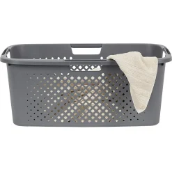 Entretien Du Linge|Gifi Panière à linge 40L en plastique gris