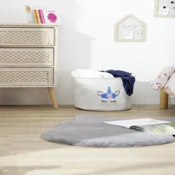 Entretien Du Linge|Gifi Panière à linge licorne en toile Ø30xH25cm