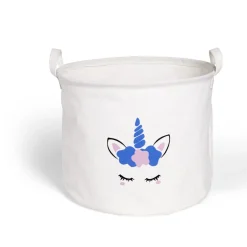 Entretien Du Linge|Gifi Panière à linge licorne en toile Ø30xH25cm