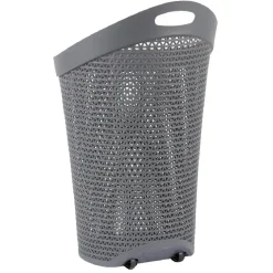 Entretien Du Linge|Gifi Panière à linge ovale avec poignée grise 100 L