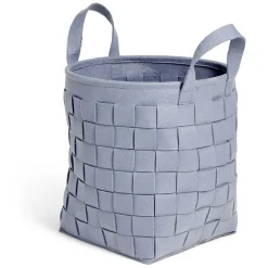 Entretien Du Linge|Gifi Panière à linge ronde 29L Ø32xH36cm feutrine bleu