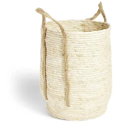 Entretien Du Linge|Gifi Panière à linge ronde 43L Ø36xH40cm en fibre de maïs beige