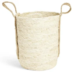 Entretien Du Linge|Gifi Panière à linge ronde 43L Ø36xH40cm en fibre de maïs beige