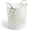 Entretien Du Linge|Gifi Panière à linge ronde plastique blanc 45L