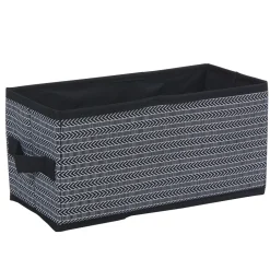 Rangement|Gifi Panière à motif chevron noir et blanc collection Urban 1 Box Cube