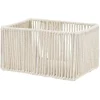 Rangement|Gifi Panière ajouré acier et conton beige - 30x20xH15cm Taille S