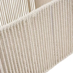 Rangement|Gifi Panière ajouré acier et conton beige - 35x25xH18cm Taille M