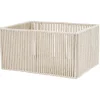 Rangement|Gifi Panière ajouré acier et conton beige - 40x30xH20cm Taille L