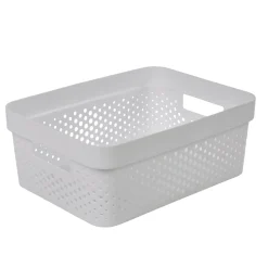 Entretien Du Linge|Gifi Panière bac de rangement 11 L blanc