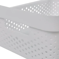 Entretien Du Linge|Gifi Panière bac de rangement 11 L blanc