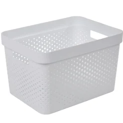 Entretien Du Linge|Gifi Panière bac de rangement 17 L blanc
