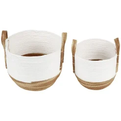 Rangement|Gifi Panière bicolore avec anse petit et grand modèle x2